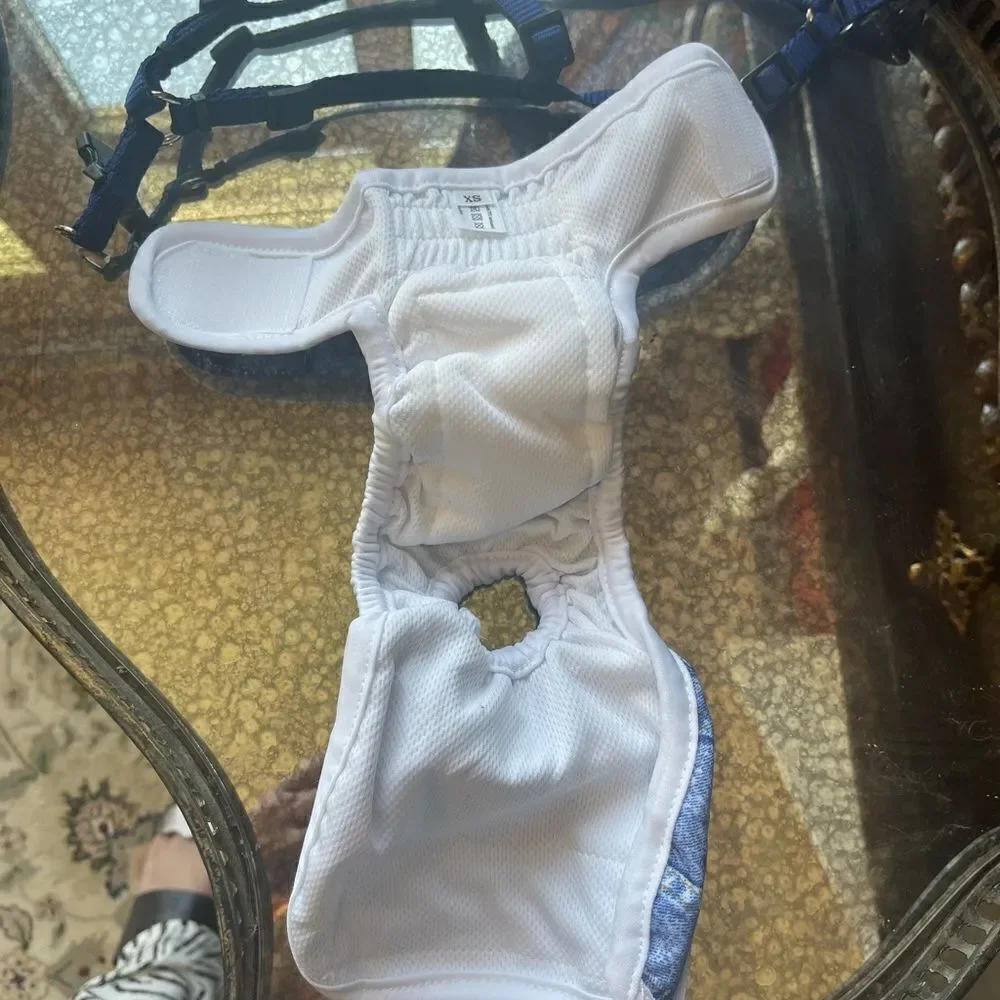 NAVY HARNESS with Denim Bottoms!